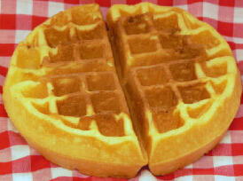 Waffles made from Gregory''s Foods Muffin Batter, add berries, yummy