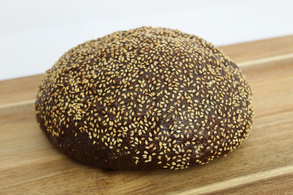 Old World Pumpernickel Bread in the round at Gregory's Foods