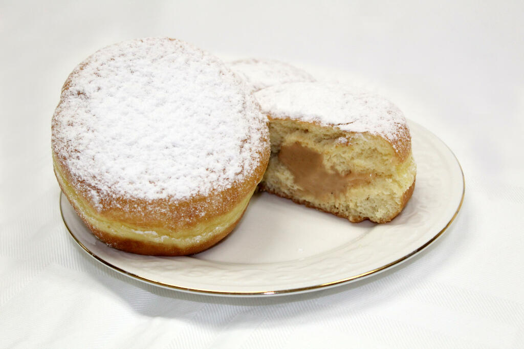 Egg Nog Bismark with Egg Nog Cream Filling by Gregory''s Foods