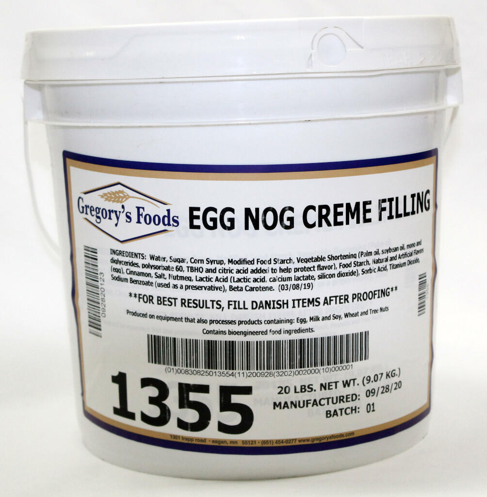 Egg Nog Creme Filling for Pastries, Muffins, Cakes by Gregory''s Foods