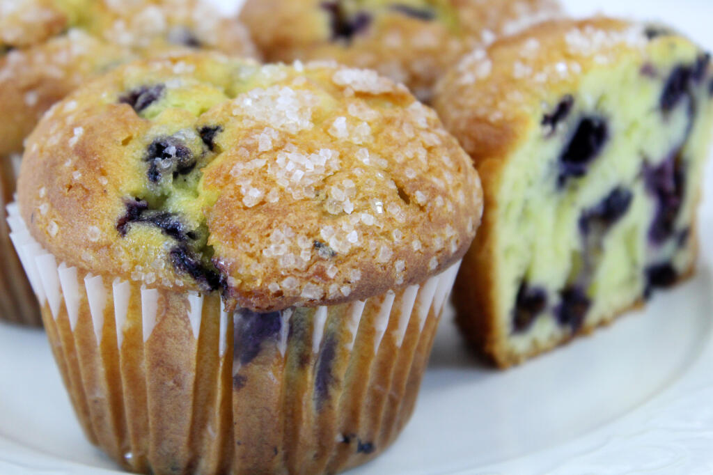 Blueberry Lemon Muffins using our Muffin batter GregorysFoods.com